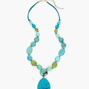 Chico’s necklace. Faux turquoise and jade.